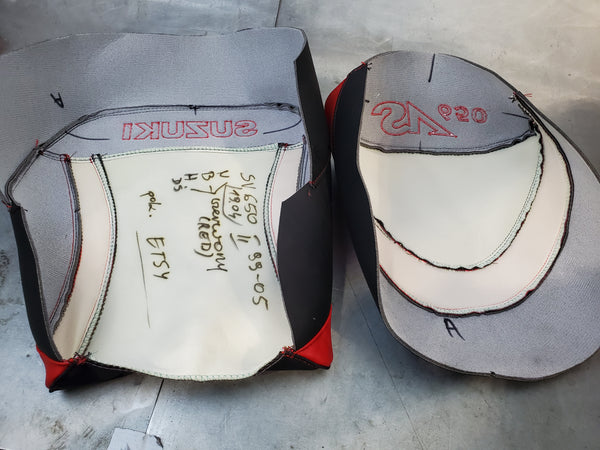 rider and passenger seat cover fabric 1g sv650 99-02