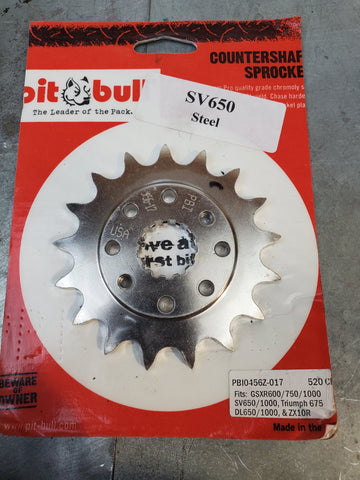 pitbull front 520 convesion 17 tooth sprocket sv650 99-22