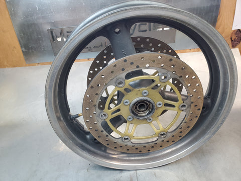 front wheel w rotors .005 runout polished lip 1g sv650 99-02