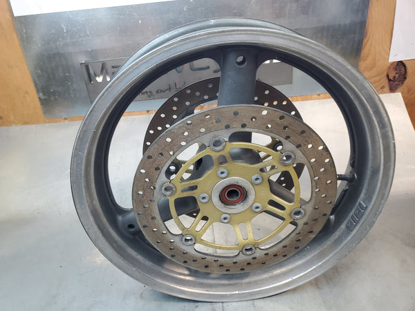 front wheel w rotors .005 runout polished lip 1g sv650 99-02