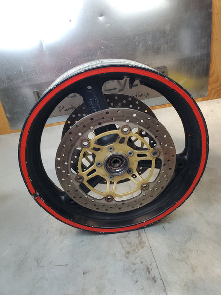 front wheel w rotors .040 off 1g sv650 99-02