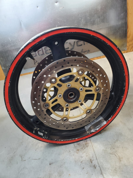front wheel w rotors .040 off 1g sv650 99-02