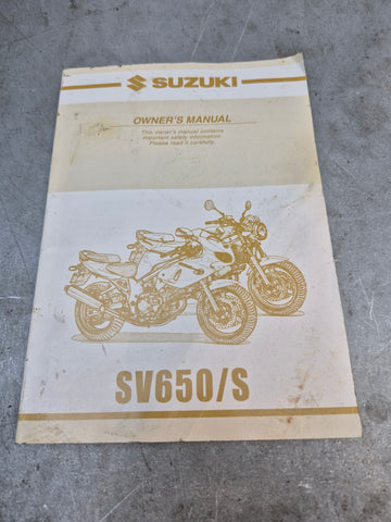 Factory Owners Manual 1g 2000/2001 sv650