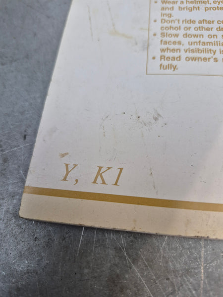 Factory Owners Manual 1g 2000/2001 sv650
