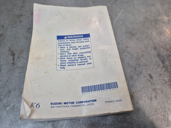 Factory Owners Manual 2g sv650 2003+
