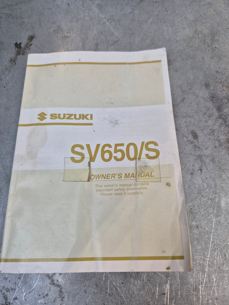 Factory Owners Manual 1g 99-02 sv650