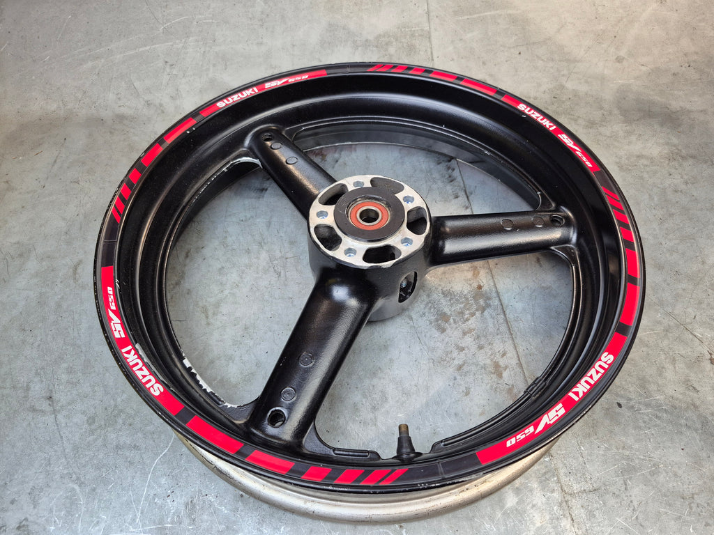 front wheel .010 runout painted black 1g sv650 99-02
