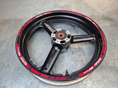 front wheel .010 runout painted black 1g sv650 99-02
