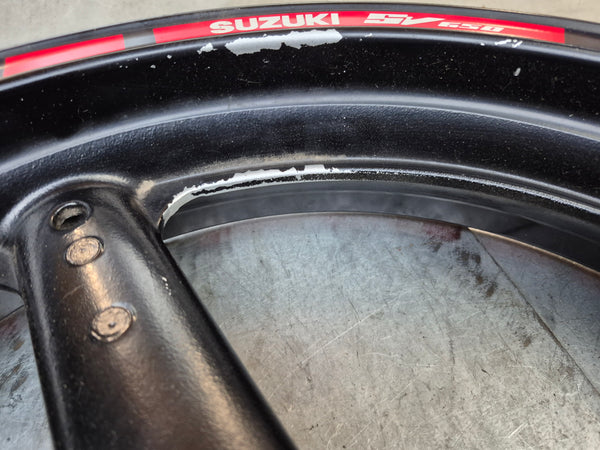 front wheel .010 runout painted black 1g sv650 99-02