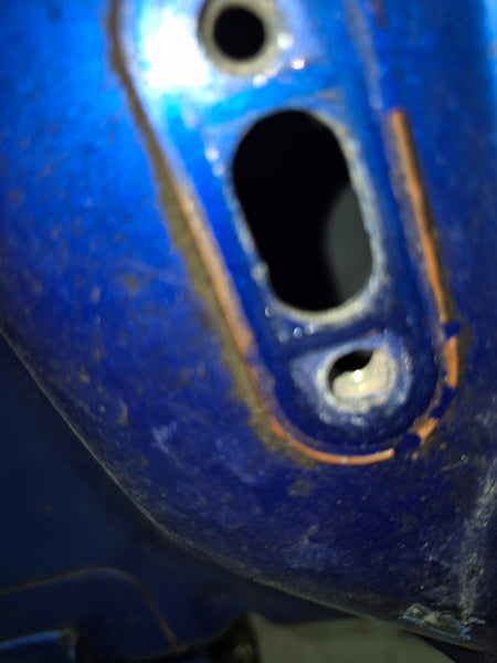 Blue YC2 gas tank NO RUST INSIDE 1g 99-02 sv650