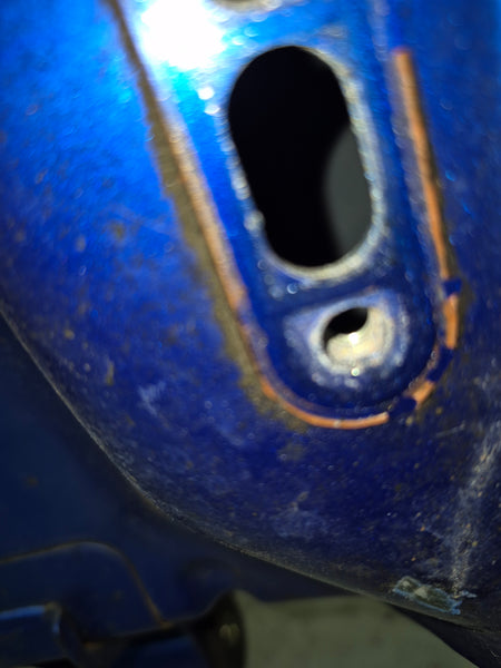 Blue YC2 gas tank NO RUST INSIDE 1g 99-02 sv650