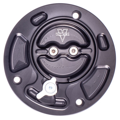 Vortex Racing V3 Fuel Cap Suzuki- Black 2g/3g sv650/sv1000 99-26