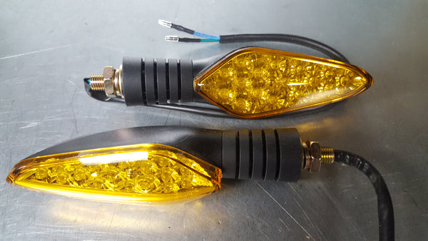 New - LED DOT Turn Signals - Amber / Yellow Lens