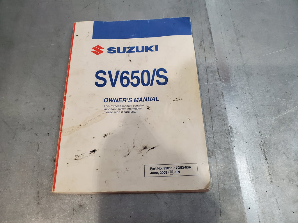 Factory Owners Manual 2g sv650 2003+
